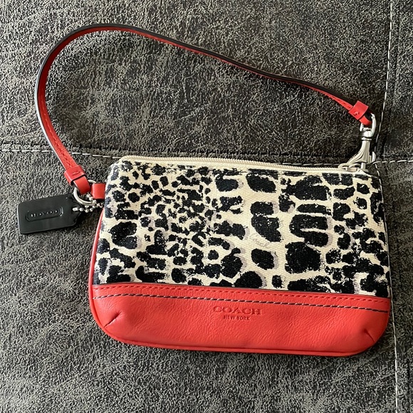 Coach Handbags - Small Ocelot Coach Wristlet